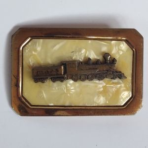 Vintage Atchison Topeka Santa Fe Railway Gold Tone Belt Buckle A.T. & S.F.R.R.